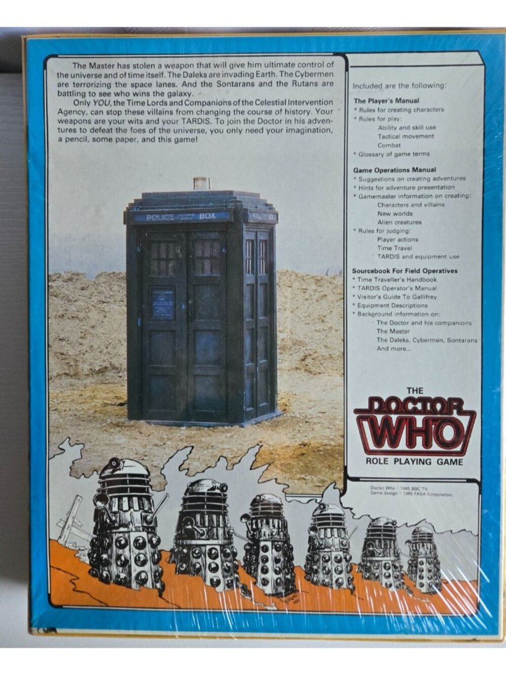 Doctor Who Role Playing Game FASA 9001 SEALED 1985 Vintage - Picture 5 of 12